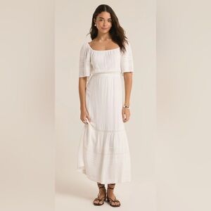 NWT Z SUPPLY White Poppy Midi Dress
